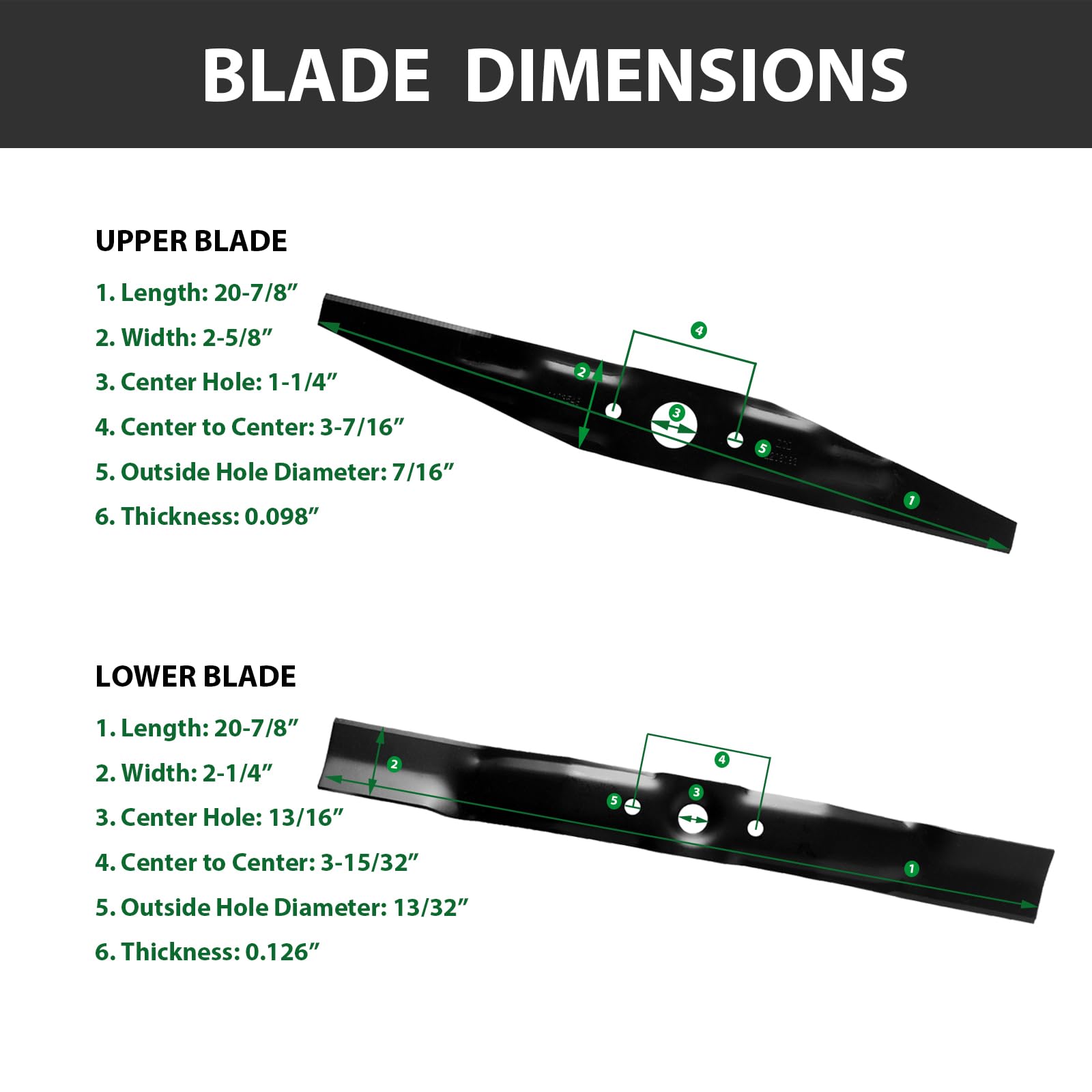 Amazon.com : ZALANA 72511-VE1-020 & 72531-VE2-020 Lawn Mower Blade